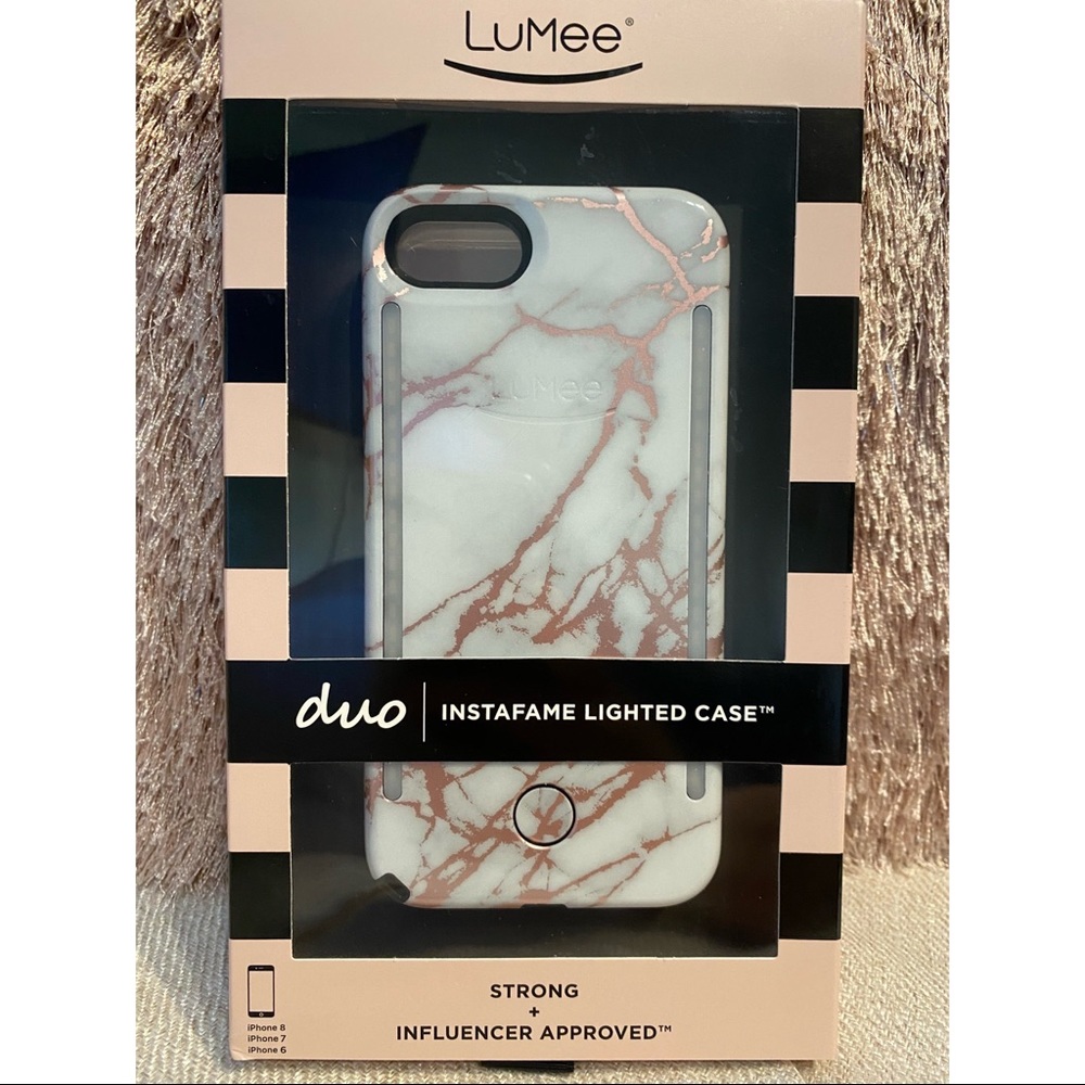 LuMee Duo Marble Case for Apple iPhone 8, 7, 6